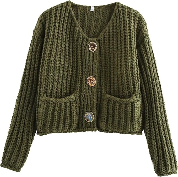 Arssm Womens Cropped Cardigan Sweaters